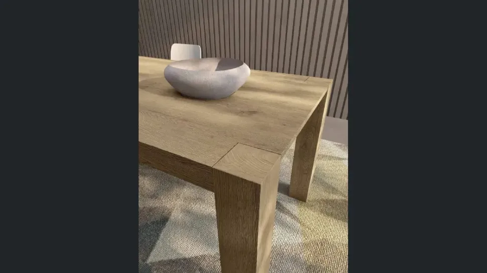 Tavolo rettangolare in legno Acheo di Fratelli mirandola in Offerta Outlet