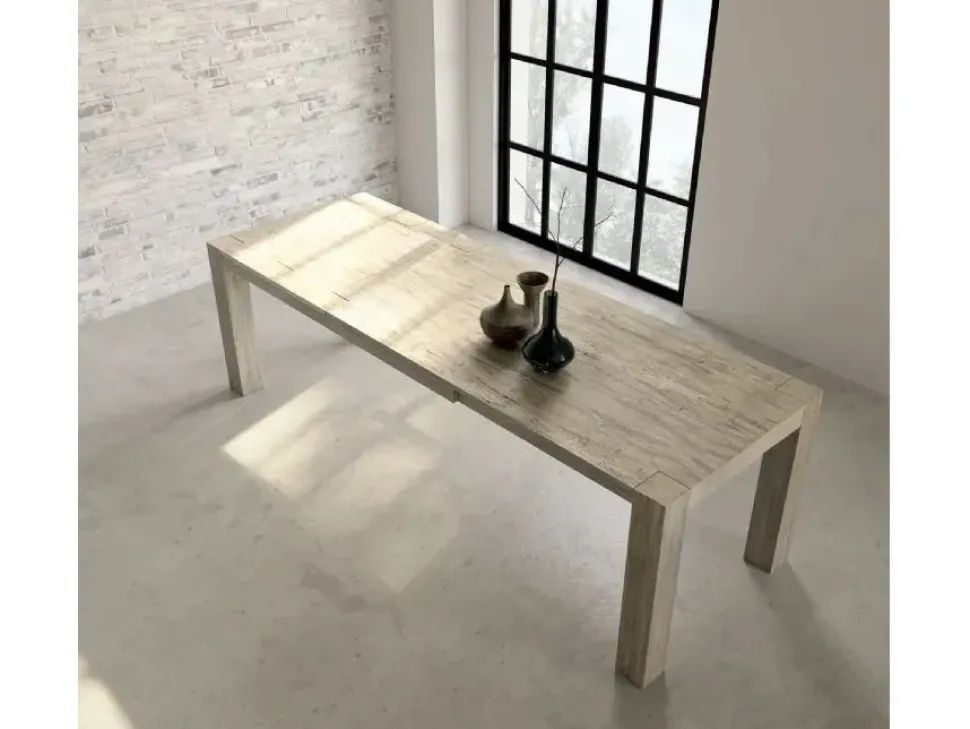 Tavolo rettangolare in legno Acheo di Fratelli mirandola in Offerta Outlet