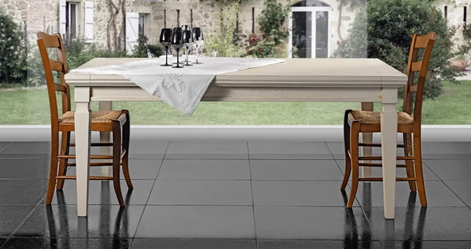 Tavolo rettangolare in legno Giotto di Pizzolato in Offerta Outlet