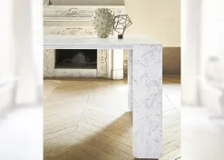 Tavolo rettangolare in marmo Modello corinto di Pianca in Offerta Outlet