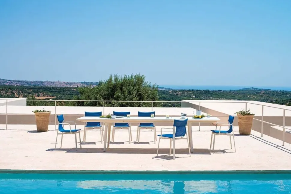 Tavolo rettangolare in metallo Plus 4 Emu in Offerta Outlet