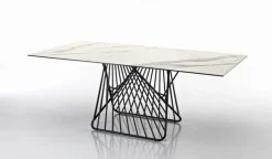 Tavolo rettangolare in metallo Filo di Maxhome in Offerta Outlet