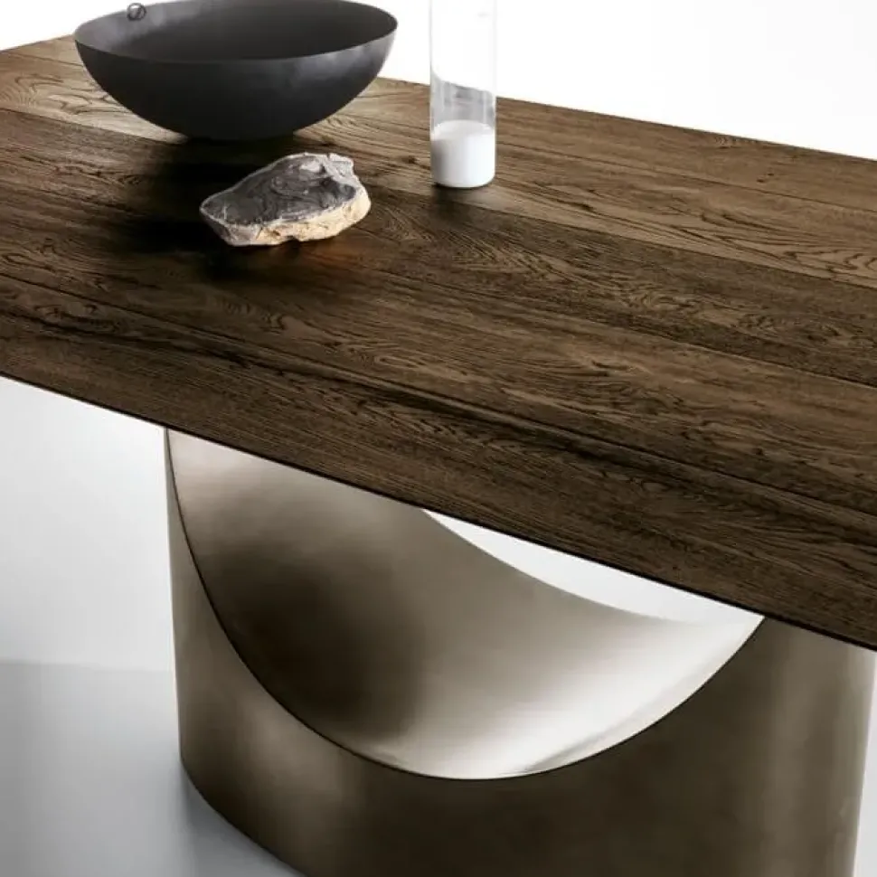 Tavolo rettangolare in vetro U table di Lago in Offerta Outlet