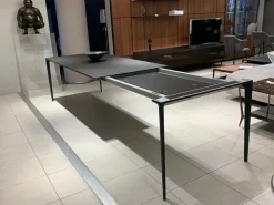 Tavolo rettangolare in vetro Long island di Rimadesio in Offerta Outlet