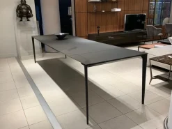 Tavolo rettangolare in vetro Long island di Rimadesio in Offerta Outlet