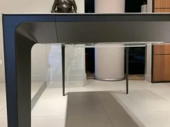 Tavolo rettangolare in vetro Long island di Rimadesio in Offerta Outlet