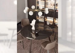 Tavolo rettangolare in vetro Maestro di Pianca in Offerta Outlet