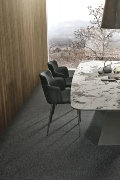 Tavolo rettangolare in vetro Sail di Sedit in Offerta Outlet