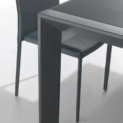 Tavolo rettangolare in vetro London beat La seggiola in Offerta Outlet