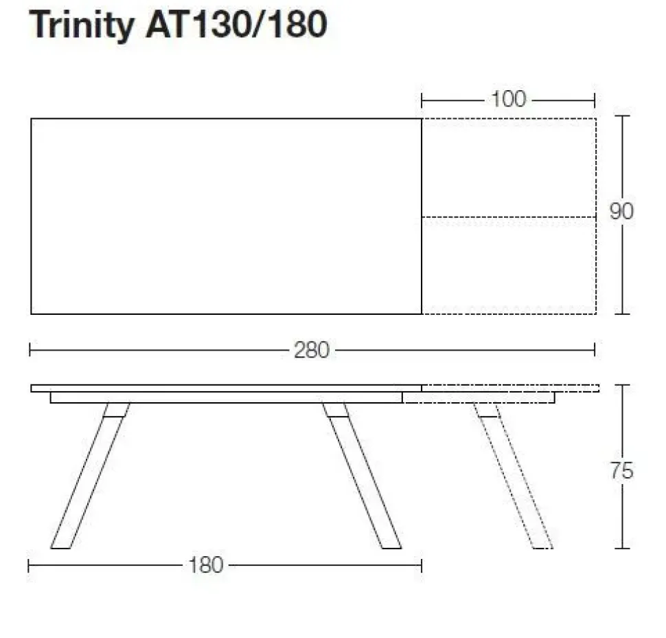 Tavolo rettangolare Trinity Altacom scontato del 29%