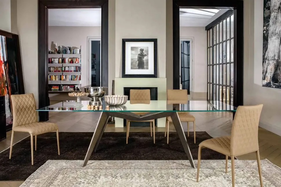 Tavolo Reverse glass Tonin casa in OFFERTA OUTLET