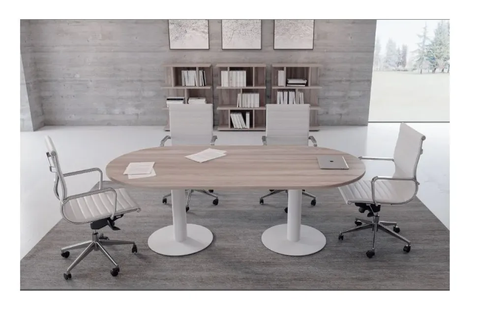 Tavolo riunione modello Plano round Flycom in OFFERTA OUTLET
