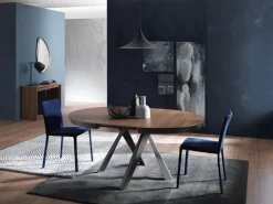 Tavolo rotondo a quattro gambe Emisfero Ozzio scontato