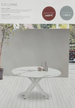 Tavolo rotondo allungabile Ciclone Collezione esclusiva a soli 1250 Euro