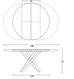 Tavolo rotondo allungabile Fahrenheit round  Altacom