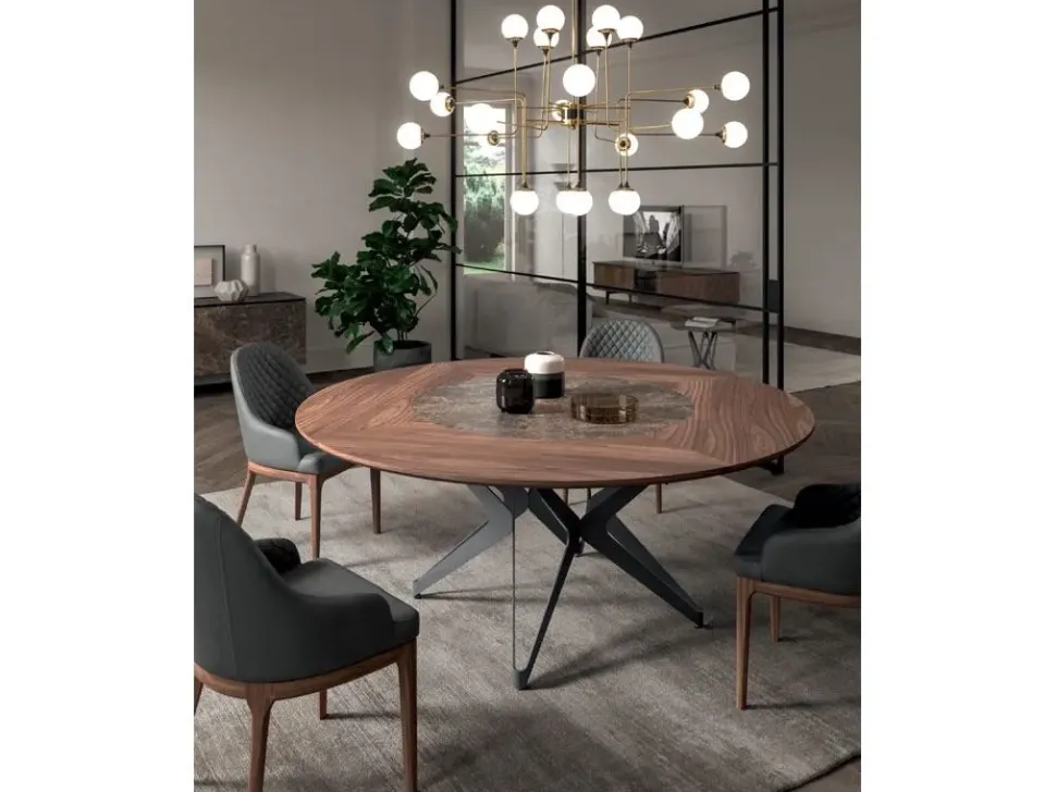 Tavolo rotondo Dna Ozzio in legno, prezzo scontato!