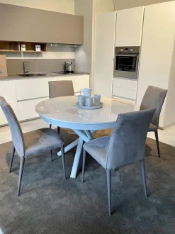 Tavolo rotondo in ceramica Fahrenheit round di Altacom in Offerta Outlet