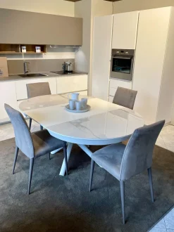 Tavolo rotondo in ceramica Fahrenheit round di Altacom in Offerta Outlet