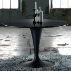 Tavolo rotondo in laccato Island * di La seggiola in Offerta Outlet