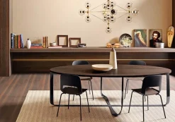 Tavolo rotondo in legno Confluence di Pianca in Offerta Outlet