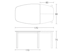 Tavolo sagomato con basamento centrale Ribot Altacom scontato