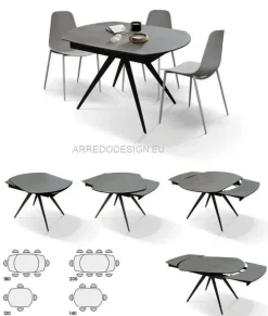 Tavolo sagomato Tempor 1920 Collezione esclusiva scontato del 50%