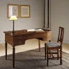 Tavolo Scrittoio con cinque cassetti finitura noce scontato del -30 %