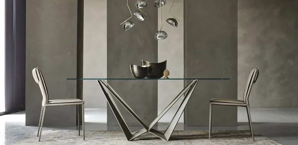 Tavolo Skorpio Cattelan italia in vetro Fisso