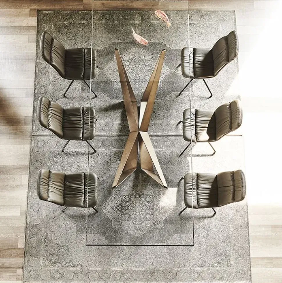 Tavolo Skorpio Cattelan italia in vetro Fisso