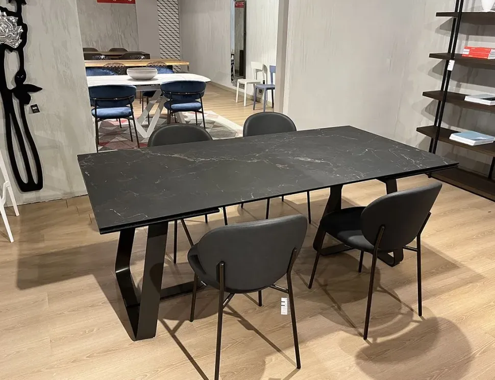 Tavolo Sunshine cs4128-r200 Calligaris in ceramica Rettangolare allungabile