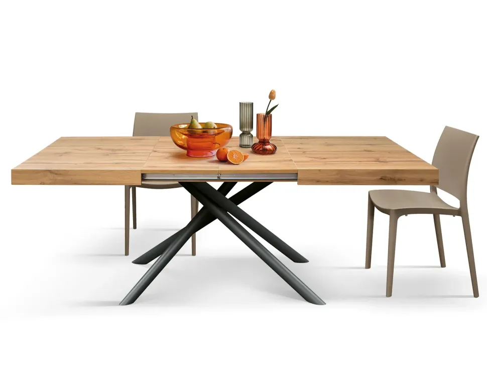 Tavolo Tavolo allungabile in laminato rovere Mobilificio bellutti in OFFERTA OUTLET -51%