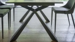 Tavolo Tavolo allungabile pronta consegna effetto marmo Md work in OFFERTA OUTLET -40%