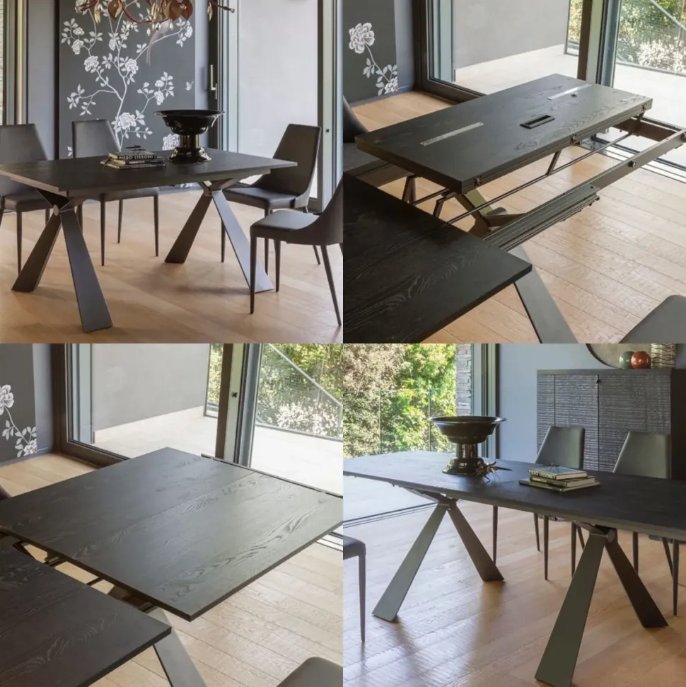 Tavolo Tavolo allungabile pronta consegna effetto marmo Md work in OFFERTA OUTLET -40%