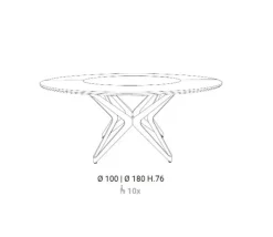 Tavolo Tavolo con vassoio girevole maxi  Md work in OFFERTA OUTLET