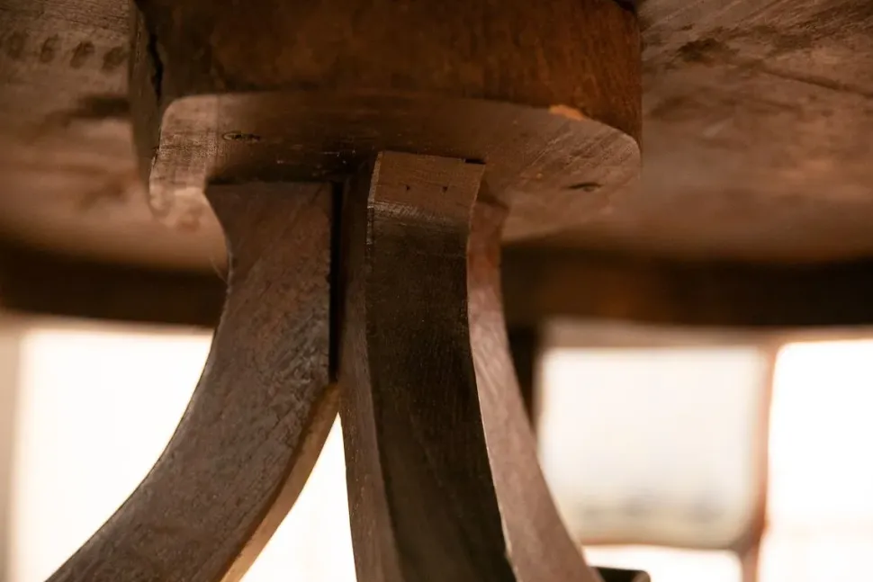 Tavolo Tavolo fratino legno antico massello noce + n. 4 sedie Artigianale a prezzo ribassato