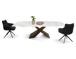 Tavolo Tavolo in ceramica bianco arabesco Mobilificio bellutti in OFFERTA OUTLET -42%