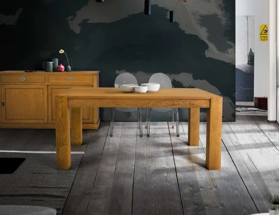 Tavolo Tavolo moderno in legno massello Collezione esclusiva in OFFERTA OUTLET -40%