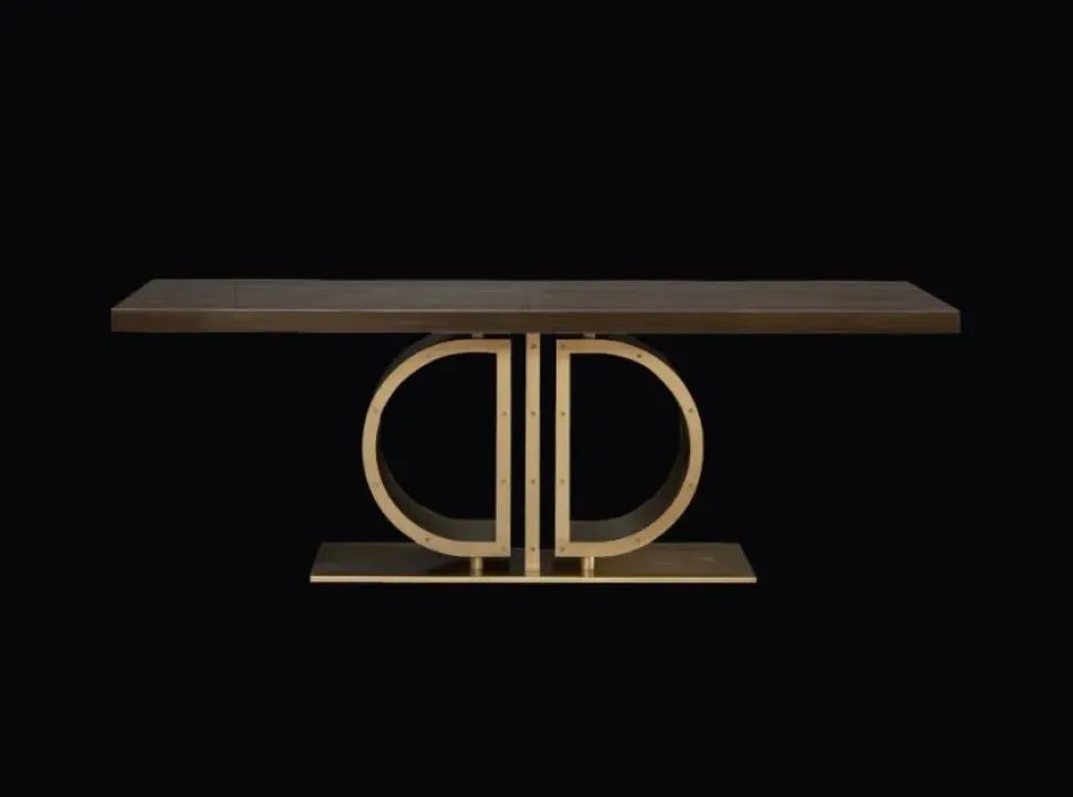 Tavolo Tavolo ottone legno luxury Md work in legno Fisso scontato 30%