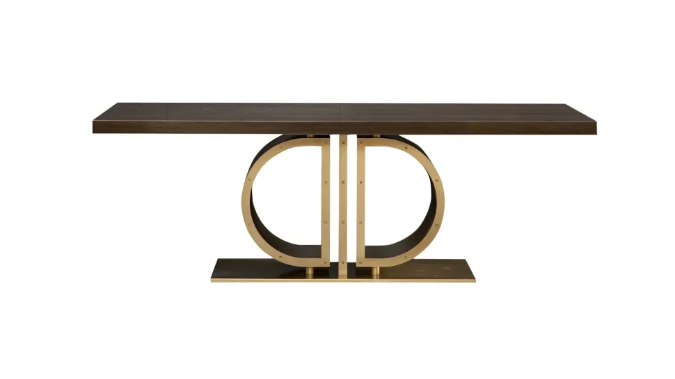 Tavolo Tavolo ottone legno luxury Md work in legno Fisso scontato 30%