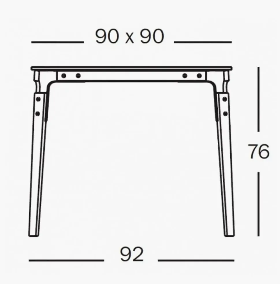 Tavolo Tavolo steelwood 90x90 in hpl bianco magis Magis in OFFERTA OUTLET -58%