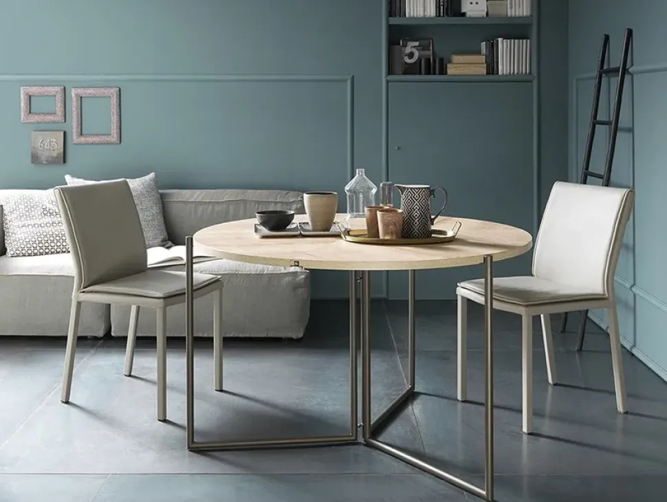 Tavolo trasformabile rotondo con basamento centrale Icaro Altacom scontato