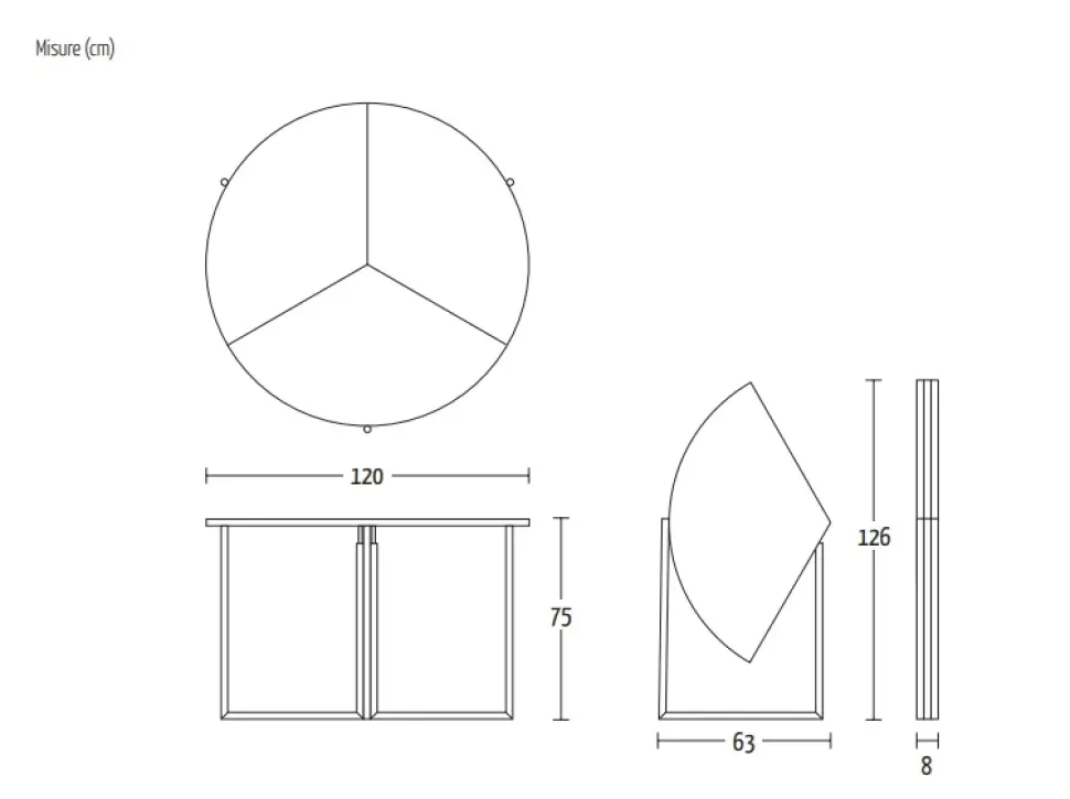 Tavolo trasformabile rotondo con basamento centrale Icaro Altacom scontato