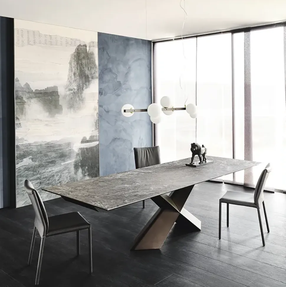 Tavolo Tyron Keramik Drive di Cattelan Italia in offerta outlet.