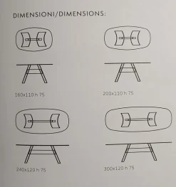 Tavolo Wave 300 in ceramica rettangolare. Esclusiva Collez. Prezzo scontato!