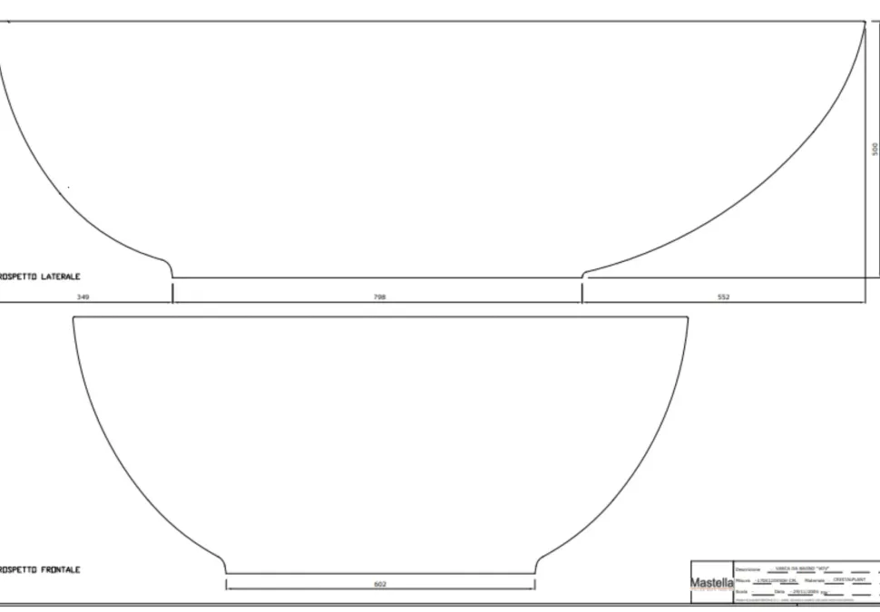Vasca da bagno a prezzo scontato Vov next black a marchio Mastella