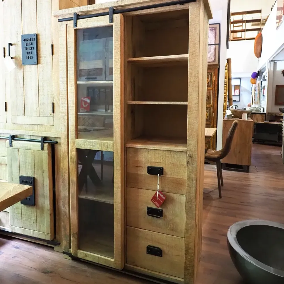 Vetrinetta Mobile vetrina scorrevole jupiter di Outlet etnico in Offerta Outlet