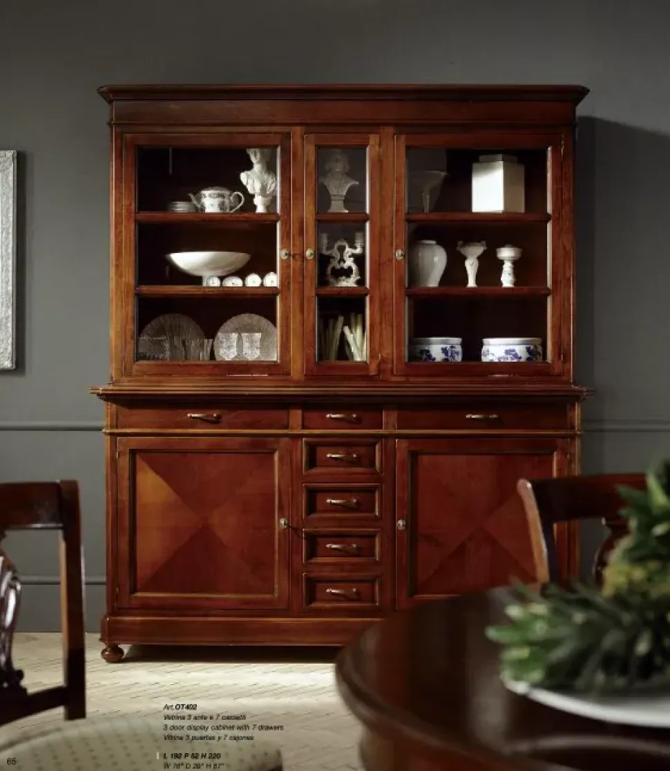 Vetrinetta Vetrina 3 ante Parlani in legno in Offerta Outlet