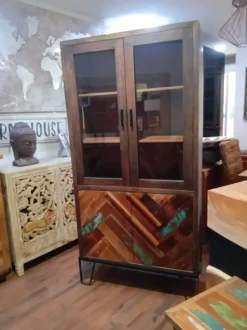 Vetrinetta  vetrina rennes stile vintage  Outlet etnico in legno a prezzo Outlet