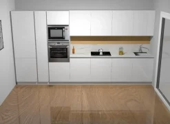 Viva Spagnol cucine: cucina bianca design lineare a 9400€!